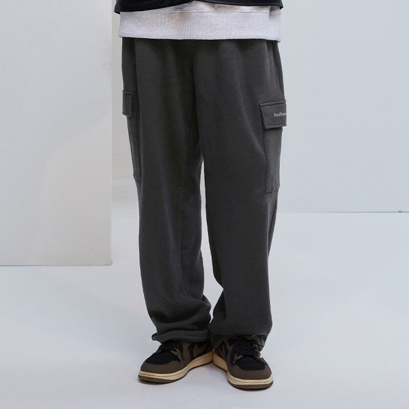 와이드 카고 트레이닝 팬츠 D.GREY