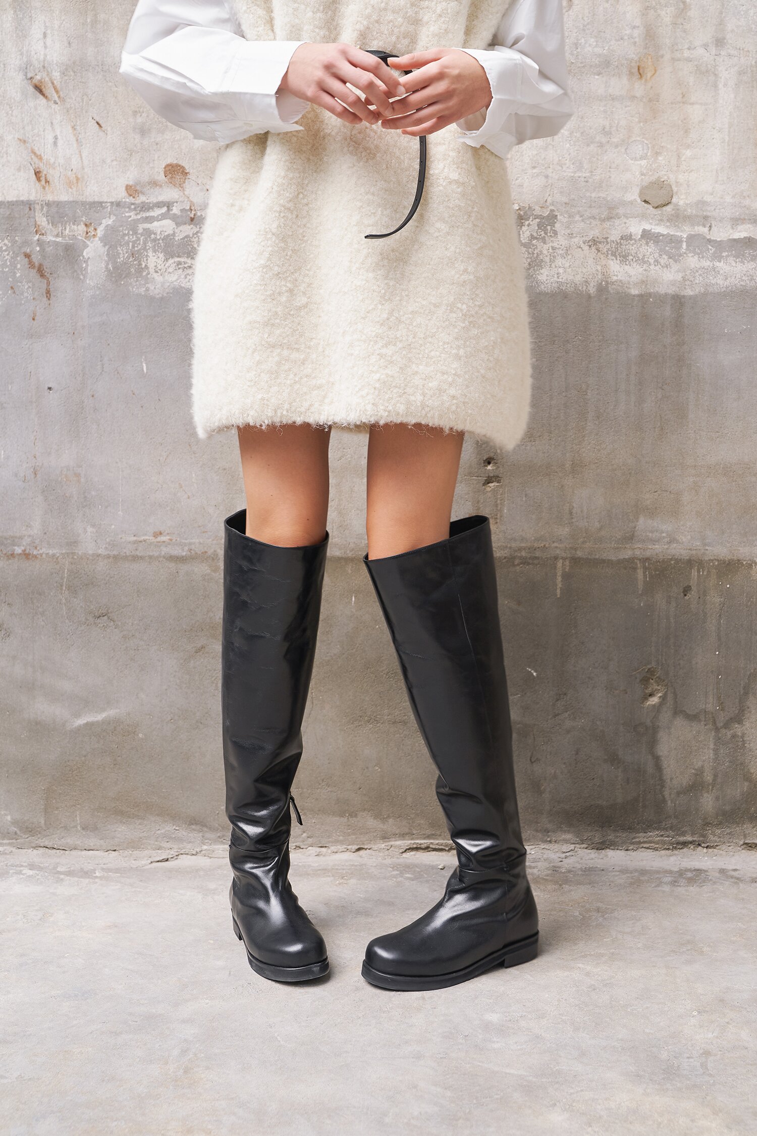 Noah Thigh High Boots Black