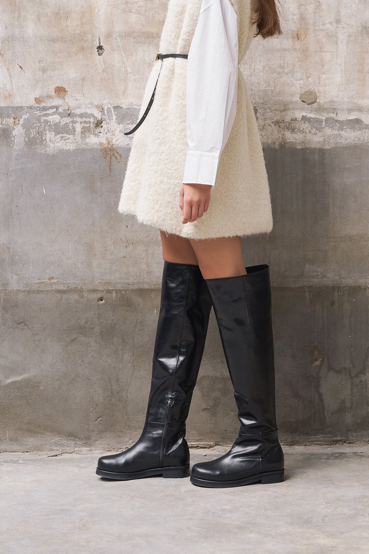 Noah Thigh High Boots Black