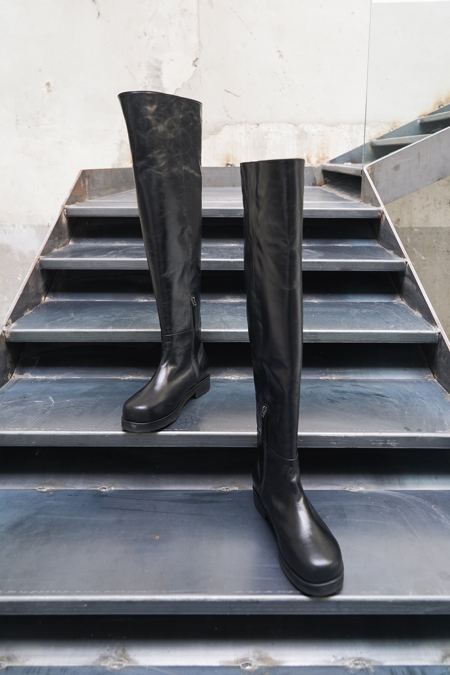 Noah Thigh High Boots Black
