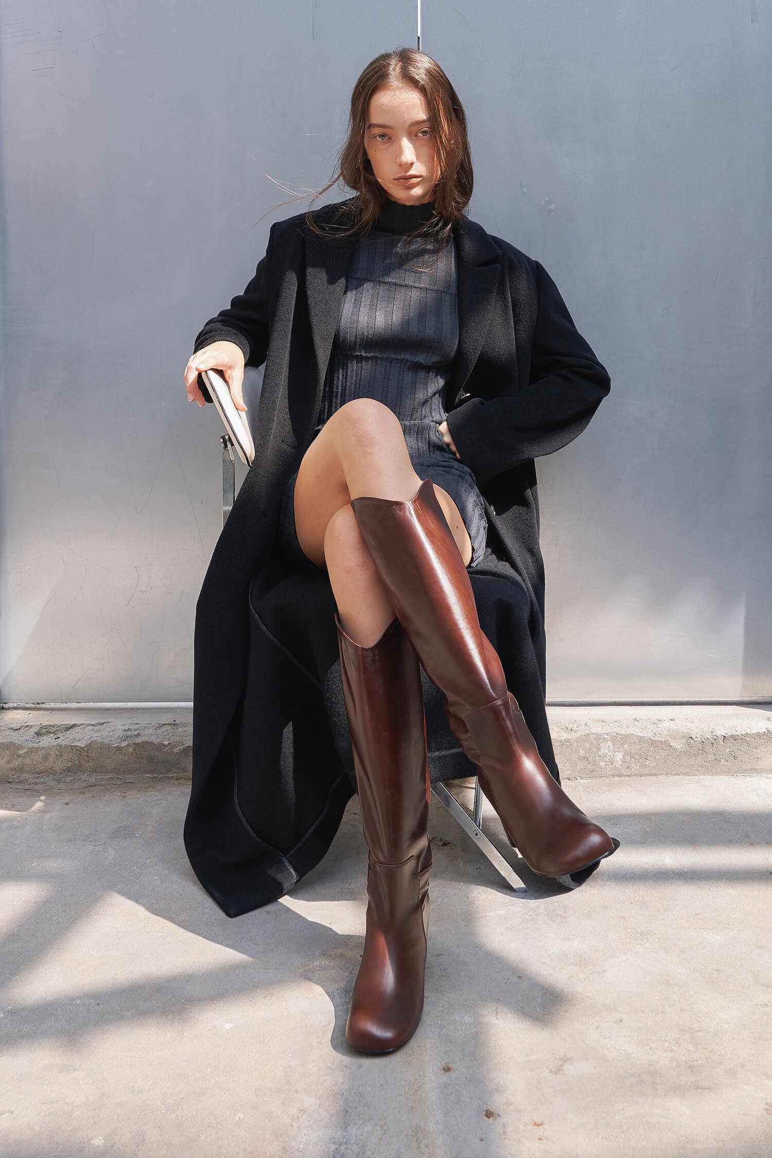 Luna Long Boots Brown