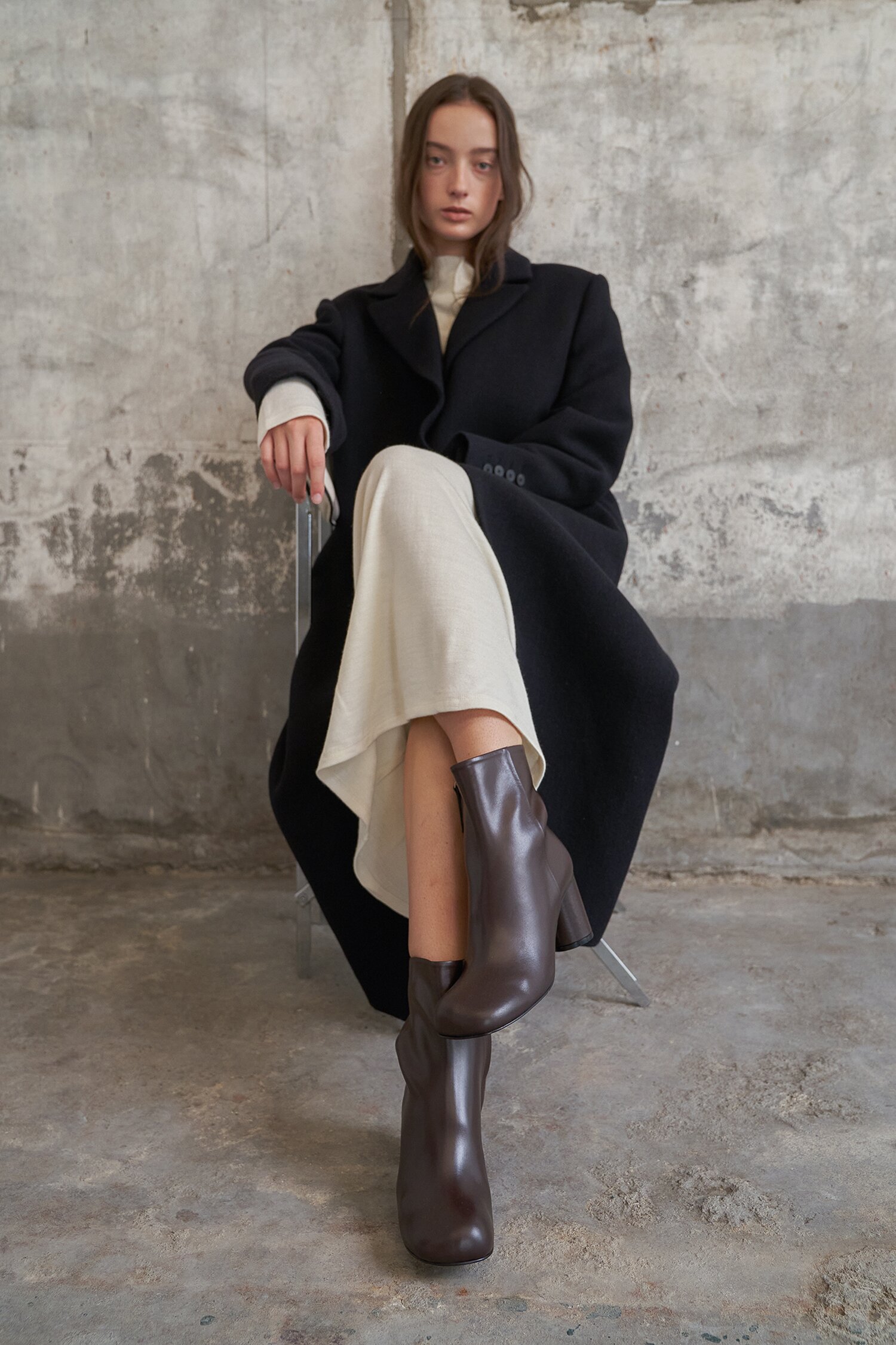 Luna Ankle Boots Leather Brown 7cm