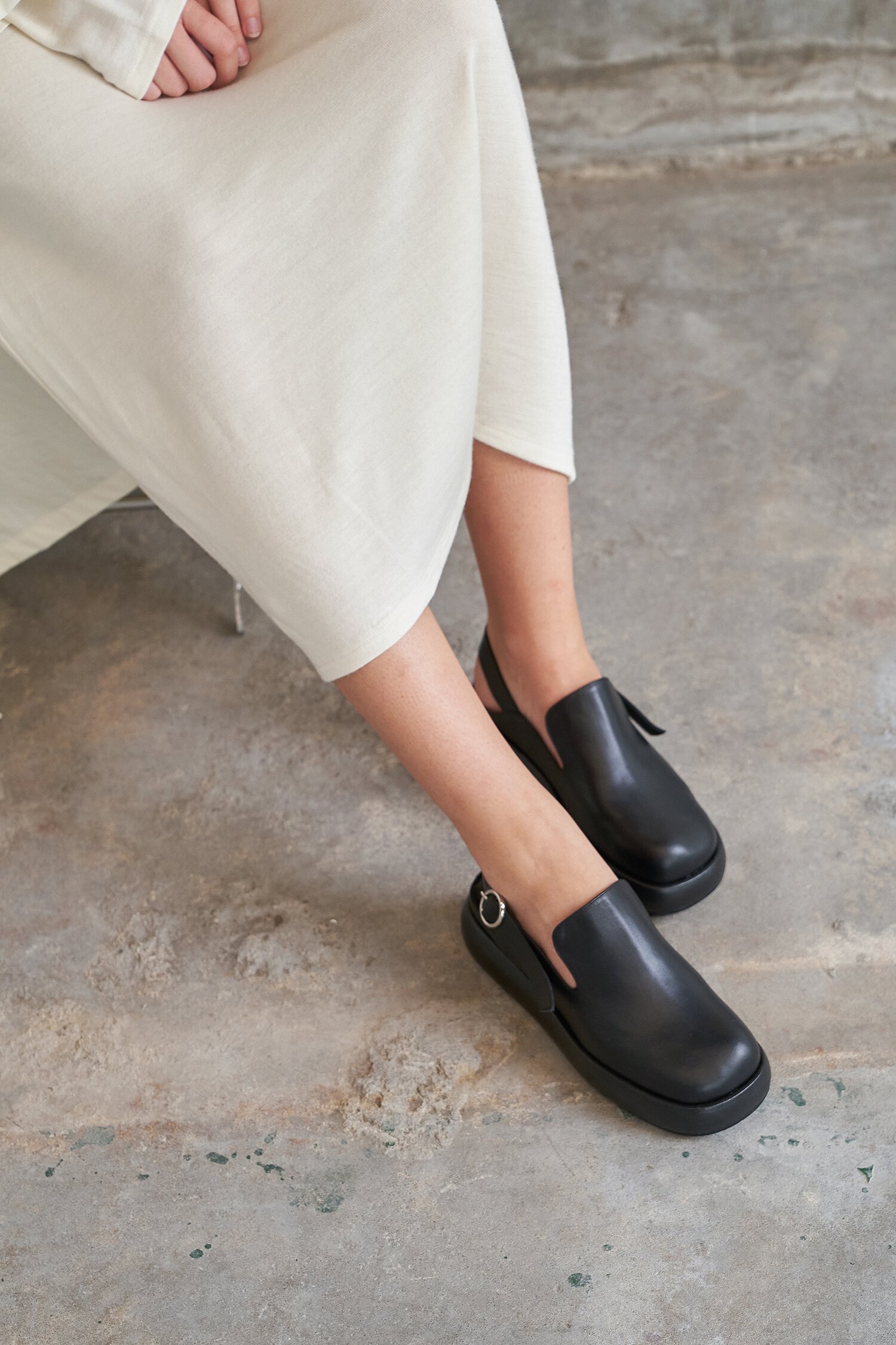 Lisa Clogs Leather Black