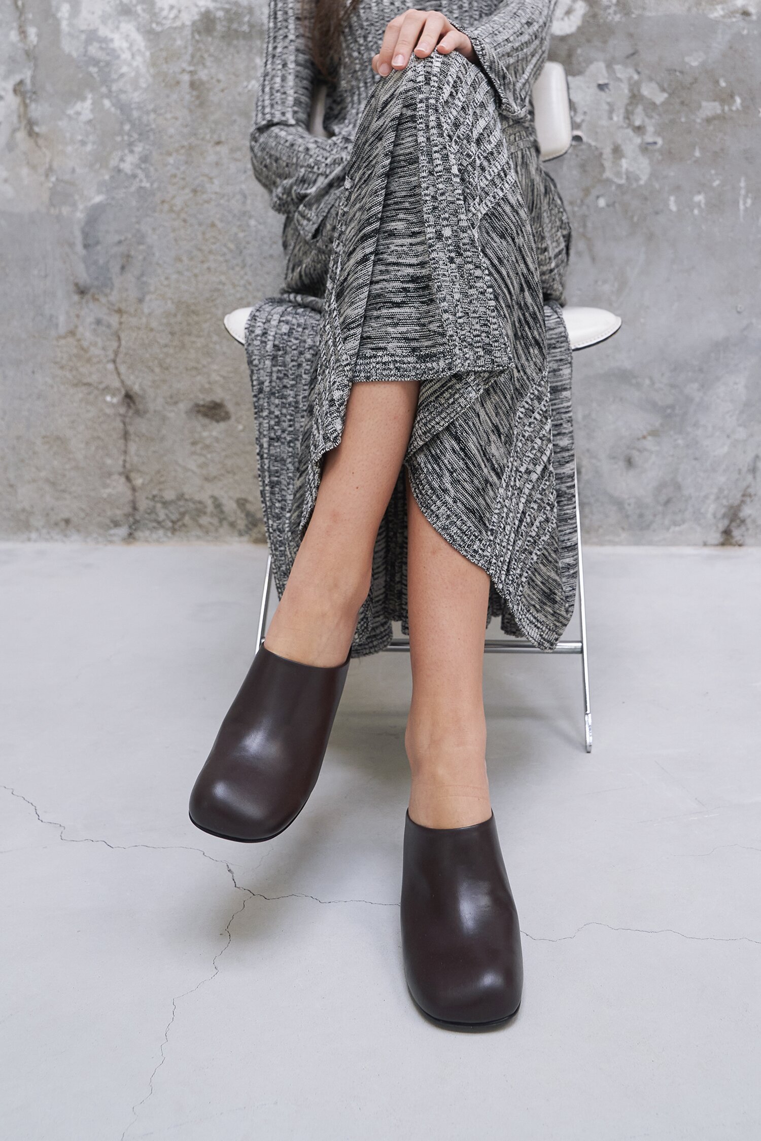 Luna Mules Leather Brown