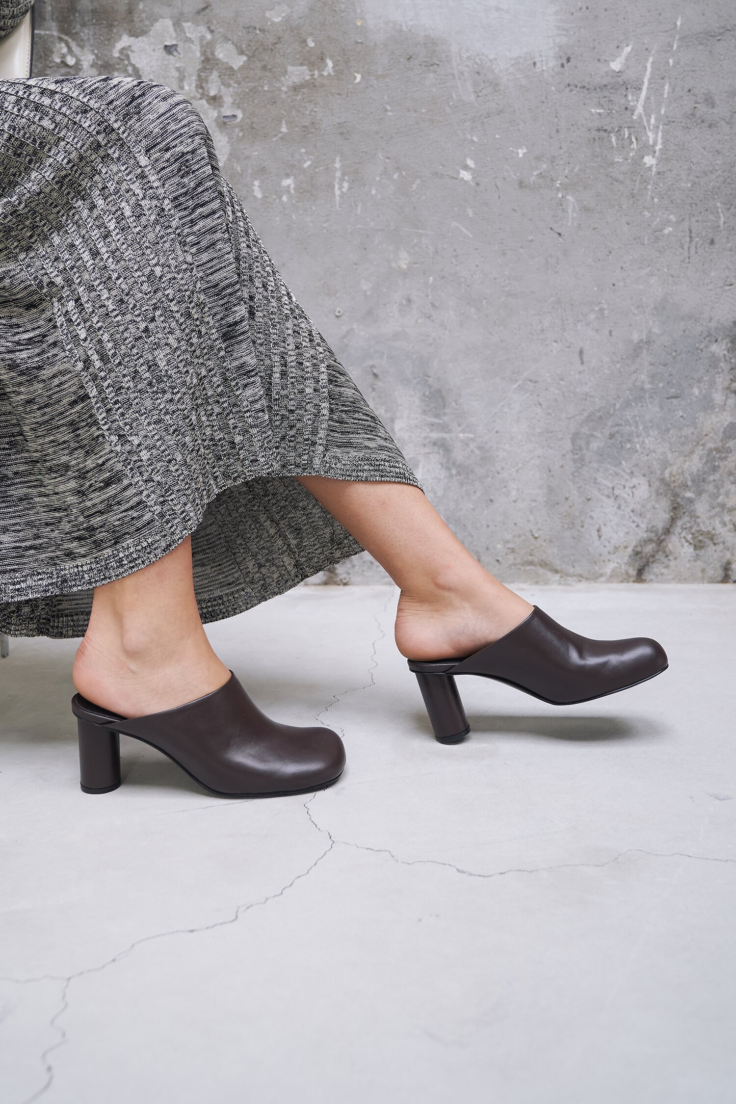 Luna Mules Leather Brown