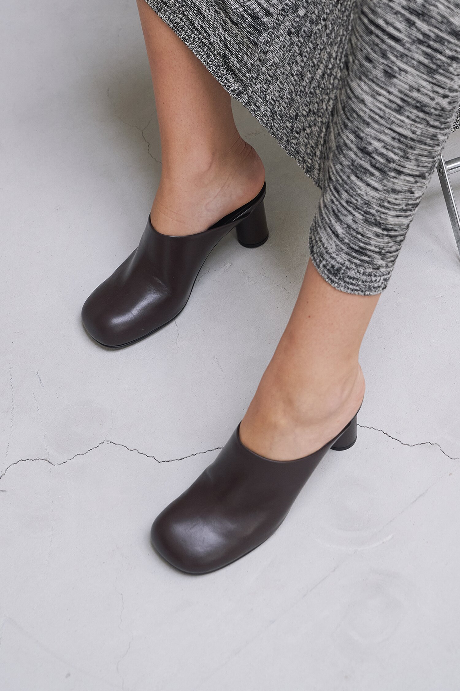Luna Mules Leather Brown