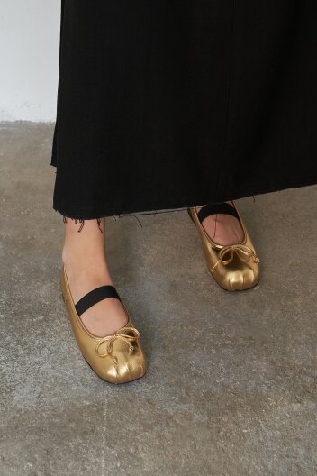 Lumi Ballet Flats Leather Gold루미발레리나플랫 골드