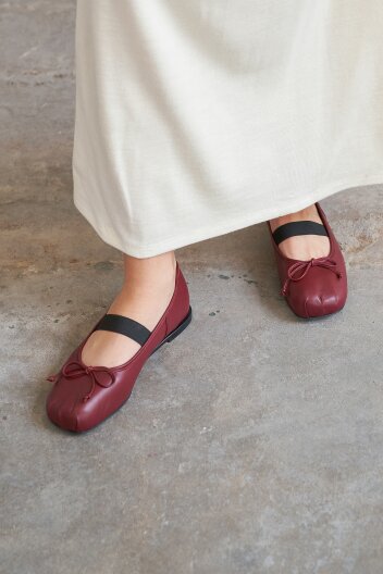 Lumi Ballet Flats Leather Wine루미발레리나플랫 와인