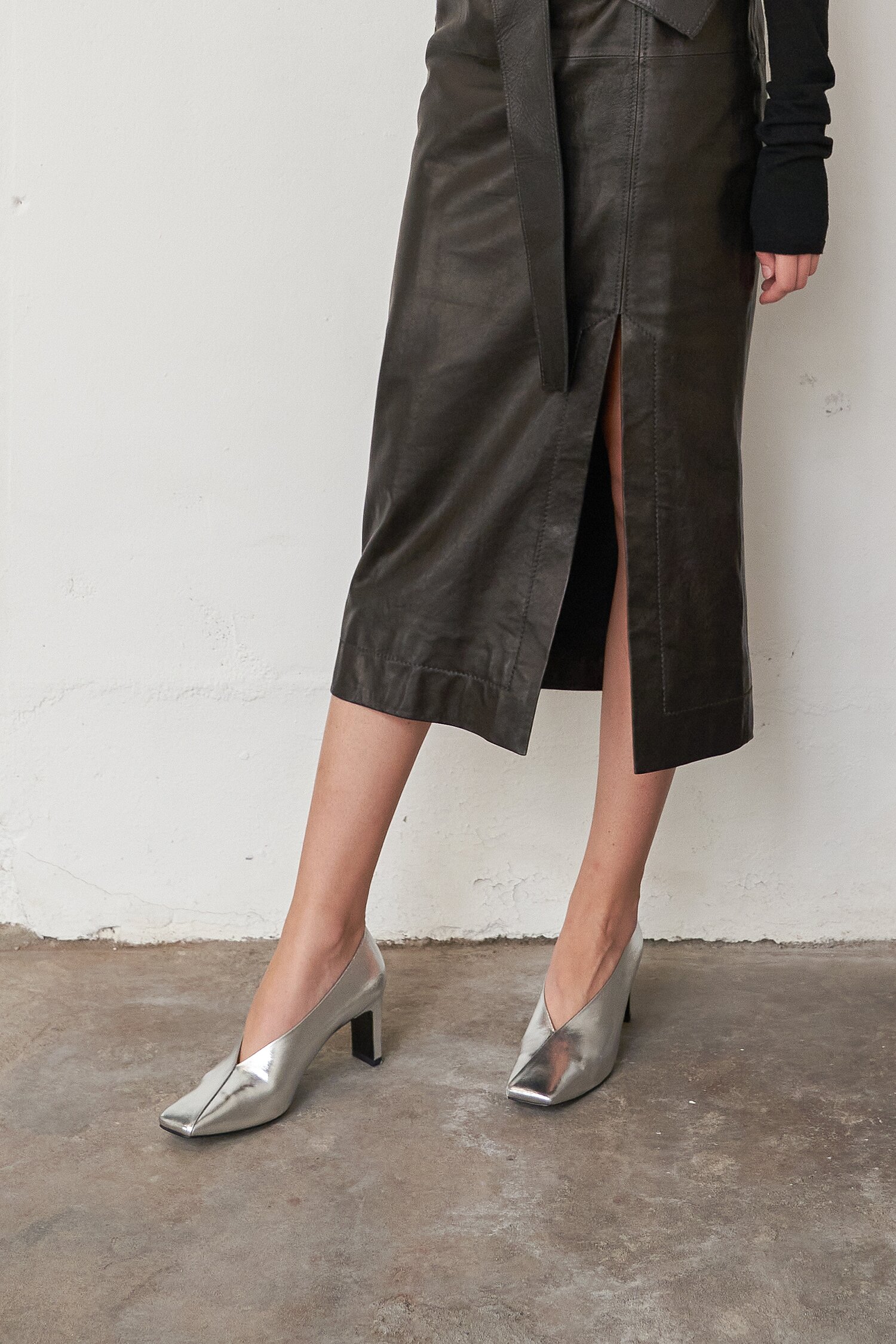 Sasha Pumps Leather Silver