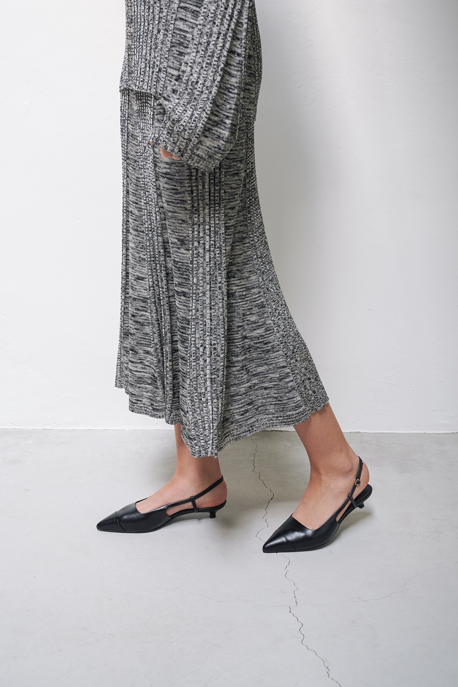 Celia Slingback Pumps Leather Black 3cm