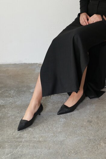 Nana Pumps Leather Black 3cm나나펌프스 블랙 3cm