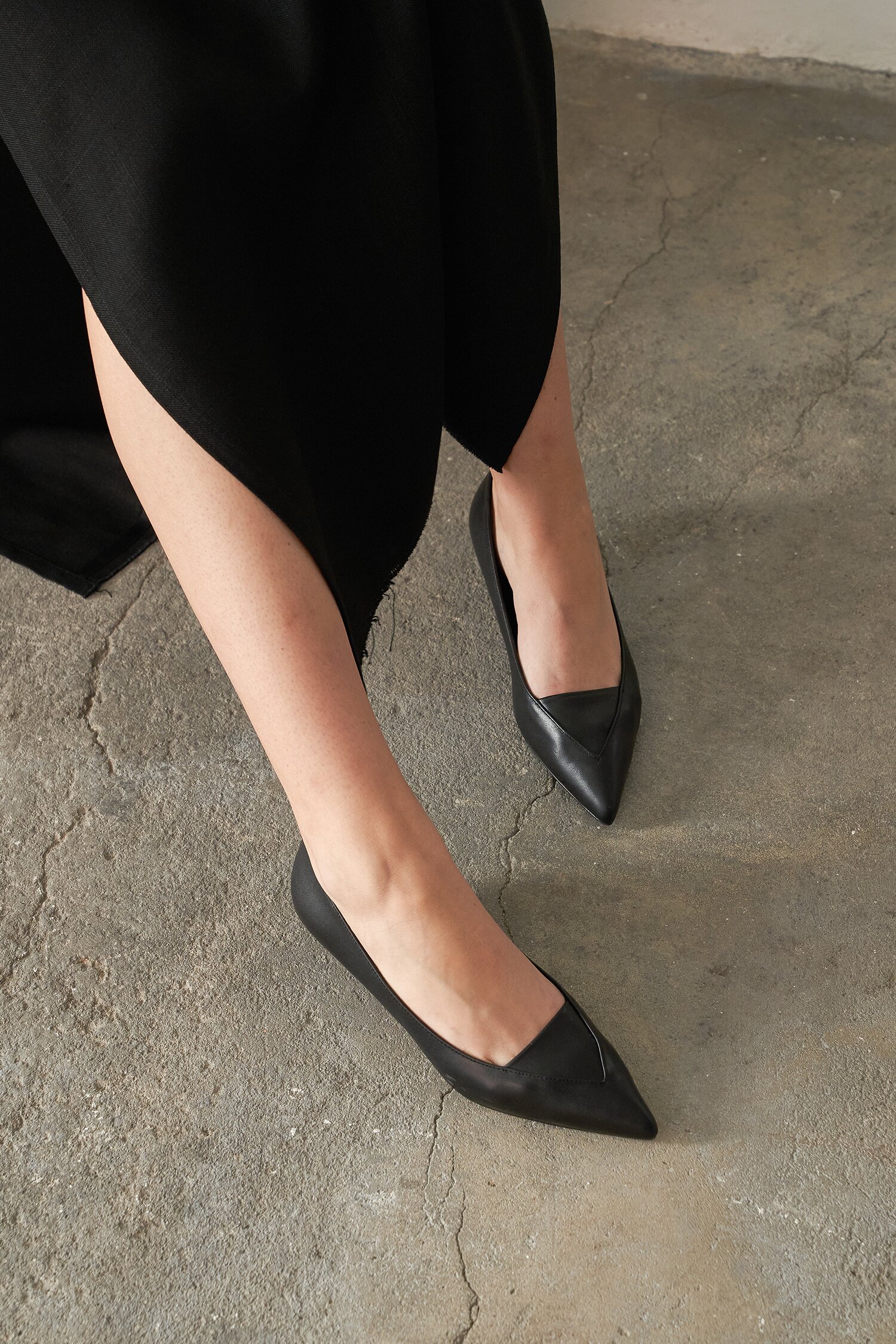 Nana Pumps Leather Black 3cm