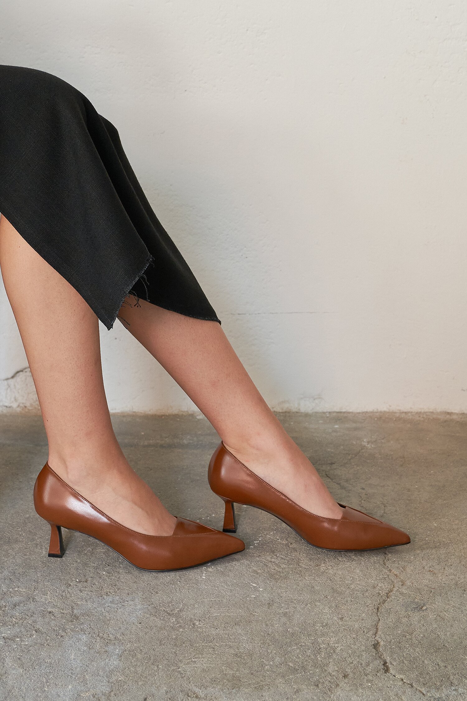 Nana Pumps Leather Tan Brown