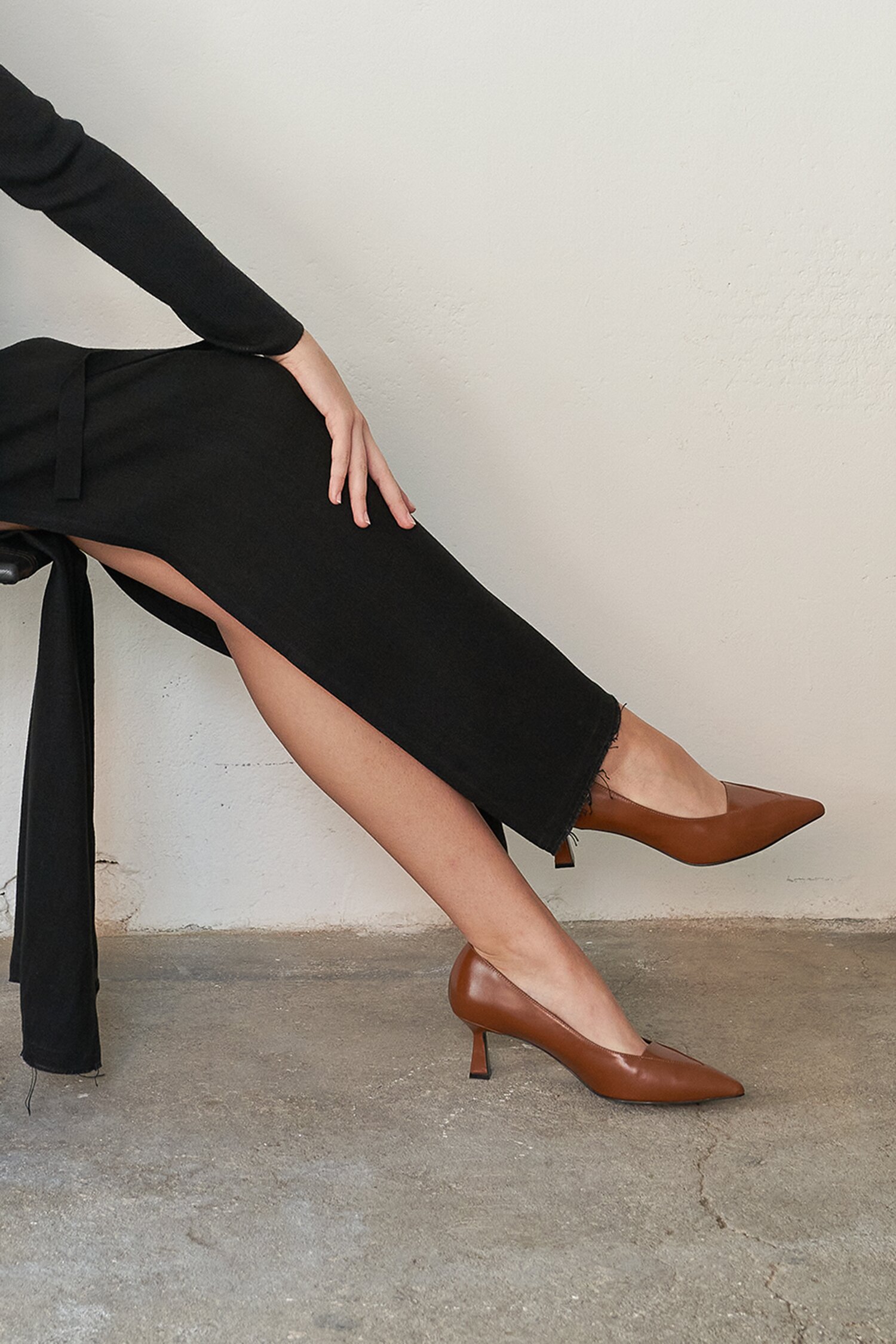 Nana Pumps Leather Tan Brown