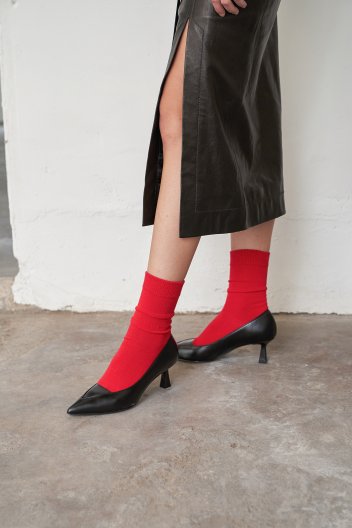 Nana Pumps Leather Black나나펌프스 블랙