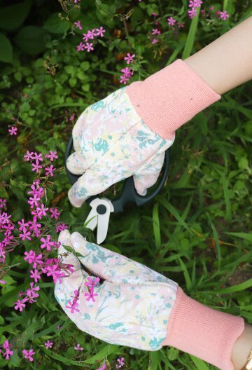 일본 PASEO 플라워 가드닝장갑 토시장갑 원예장갑 uv차단장갑