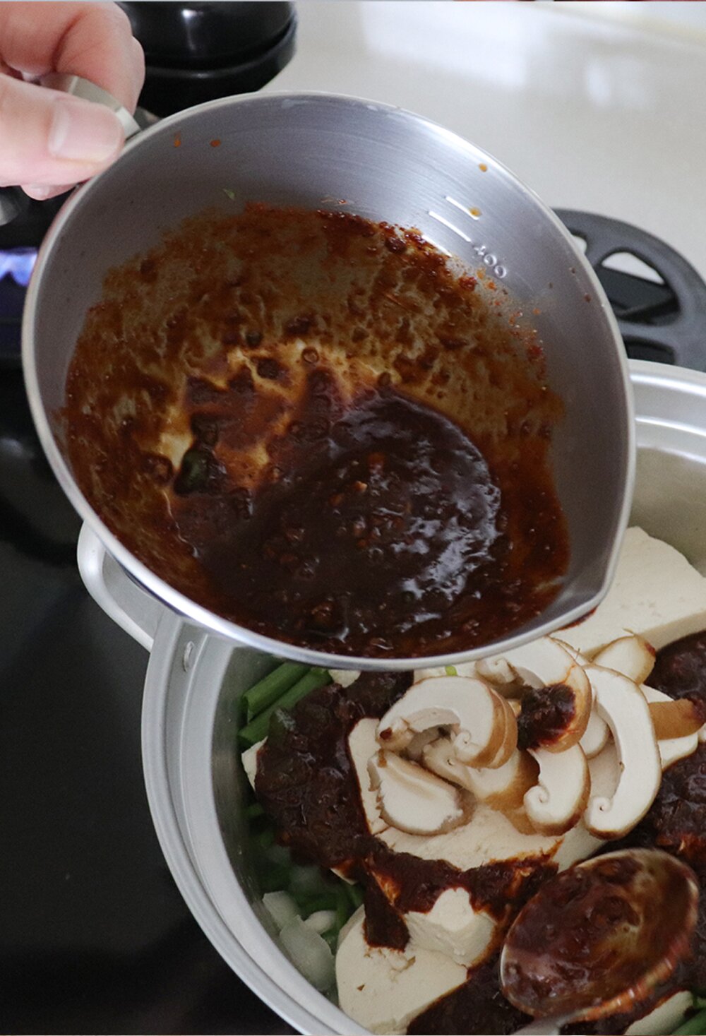 일본 스테인레스 와이드 계량컵