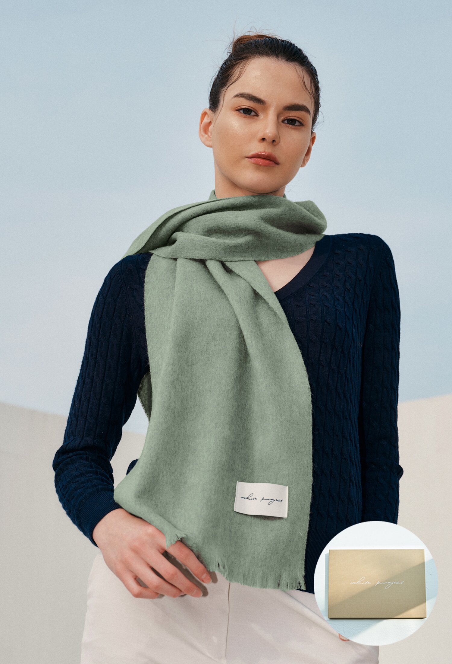 [기프트박스]_MINIMAL LAMBS WOOL MUFFLER_12COLOR_남녀공용 