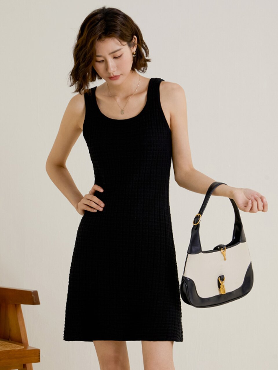 LS_knitted slip dress