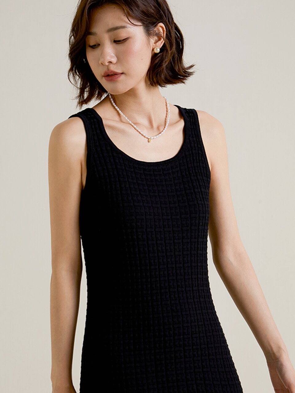 LS_knitted slip dress