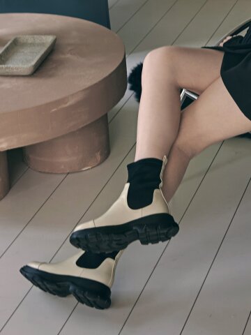 스티유 청키 플랫폼 첼시부츠 S23W116IV_ivory