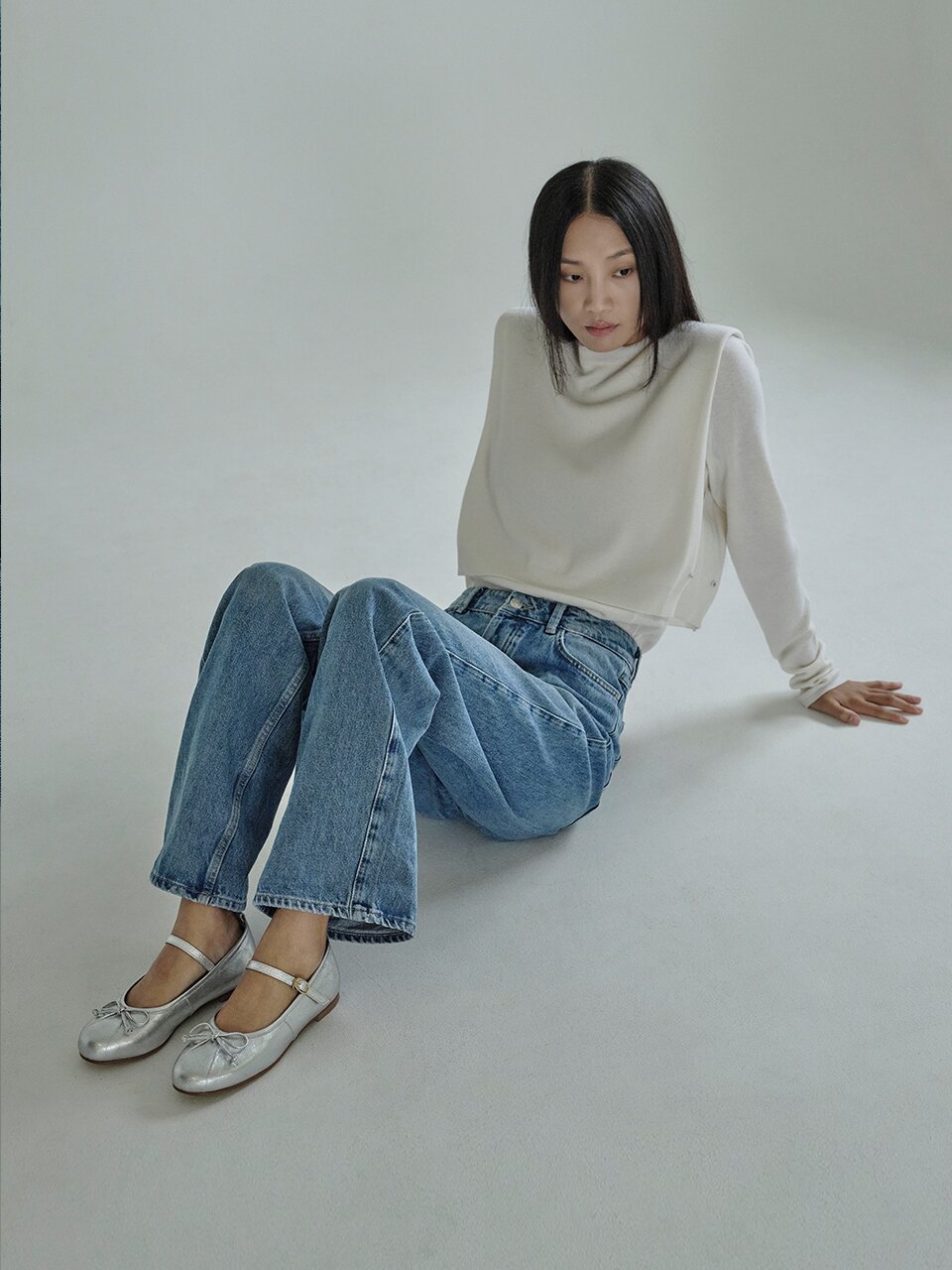월당 당혜 플랫_실버