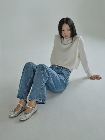 월당 당혜 플랫_실버