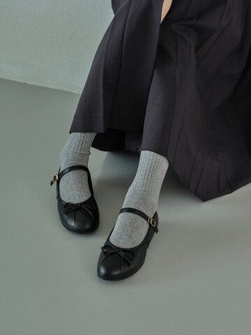 월당 당혜 플랫_블랙