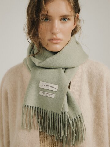 Royal Baby Alpaca Muffler - Pale Khaki