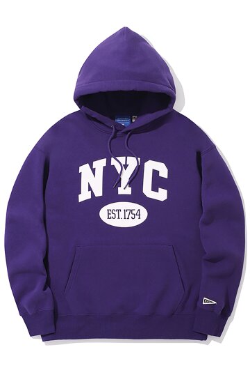 NYC ARCH LOGO FLEECE HOODIE 빈티지퍼플