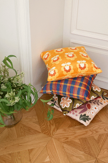 봉주르 빈티지 쿠션커버 4 type