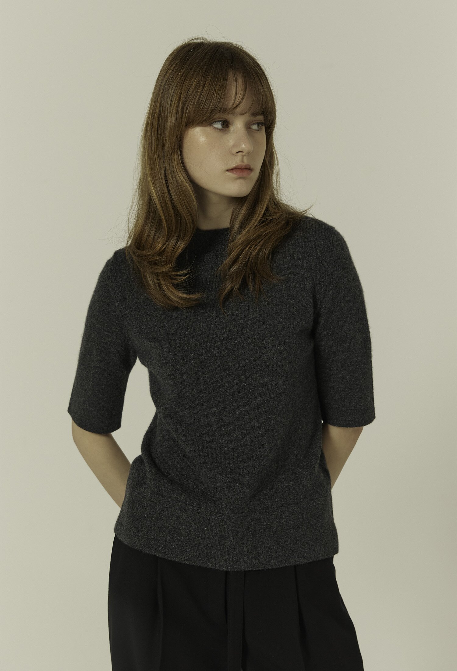 [칼레이트] Cashmere Mock-Neck Slim Fit  Sweater