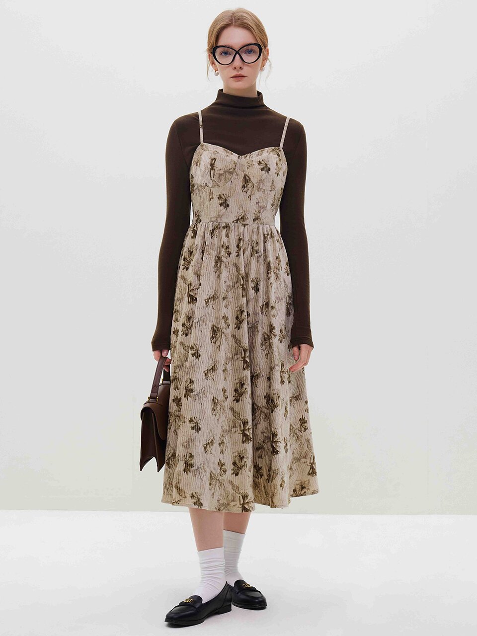 WD_Autumn corduroy floral dress