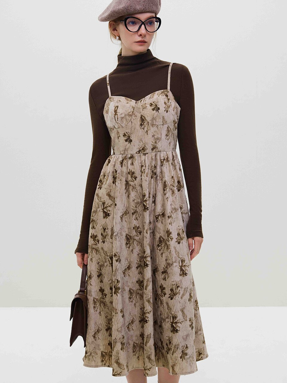 WD_Autumn corduroy floral dress