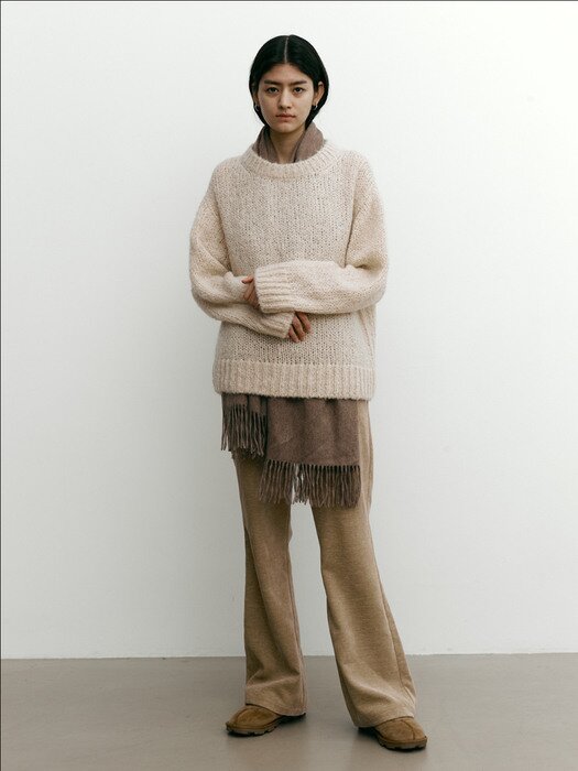 Bootscut banding training pants [BROWN]