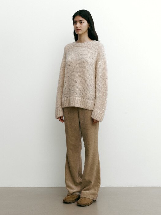 Bootscut banding training pants [BROWN]