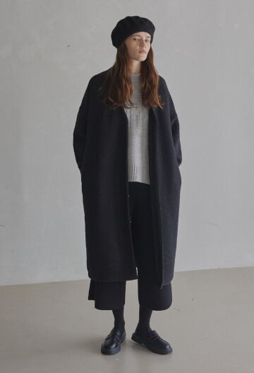 [칼타] 롱 니트 코트  BLACK