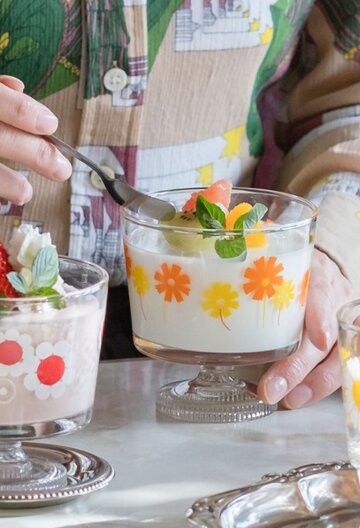 아데리아 레트로 아이스크림볼 파르페잔 고블렛잔 높은형 285ml