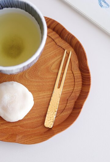 일본 골드 우치메 디저트 포크