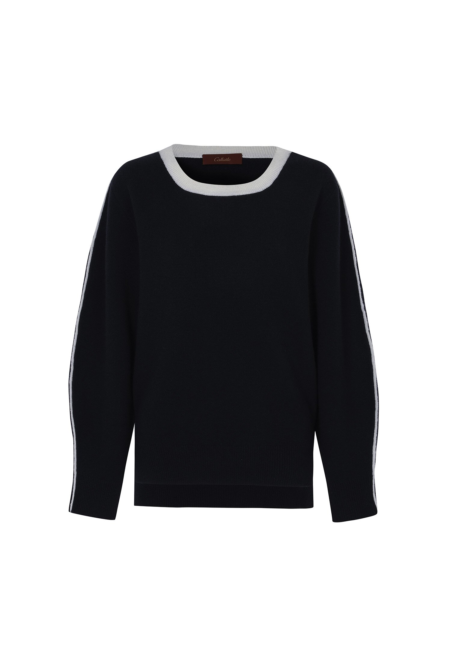 [칼레이트] Color Line Square-Neck Cashmere Sweater