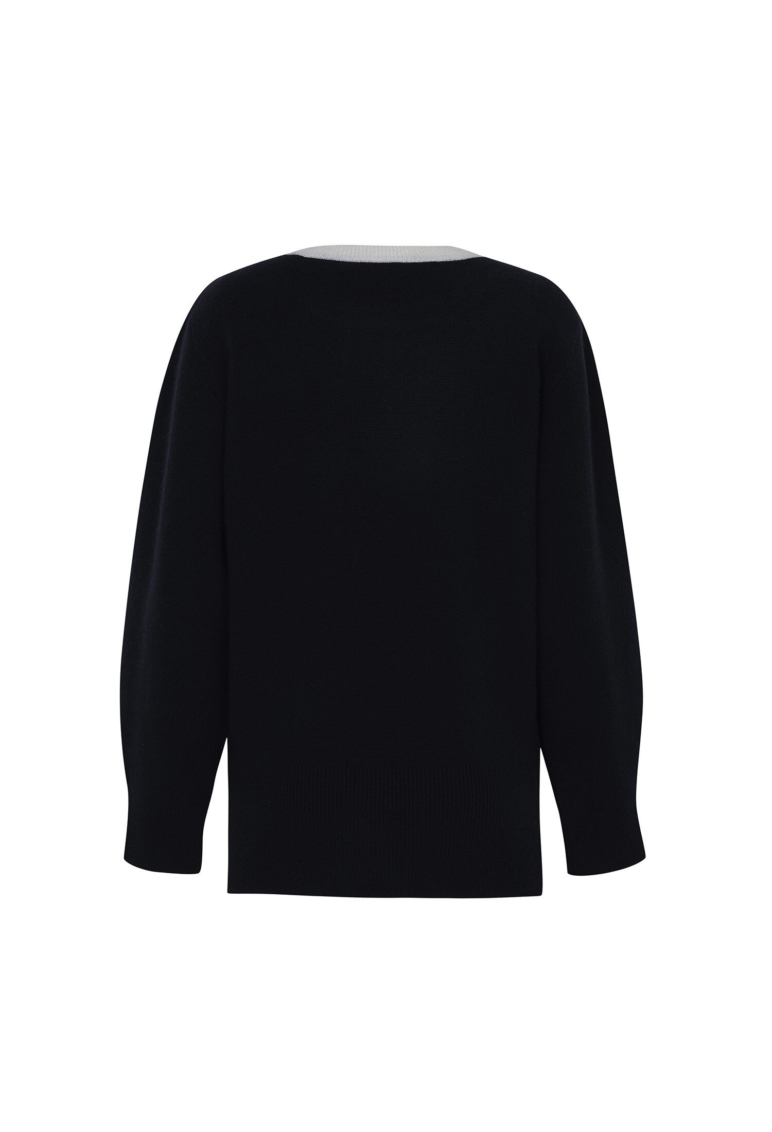 [칼레이트] Color Line Square-Neck Cashmere Sweater