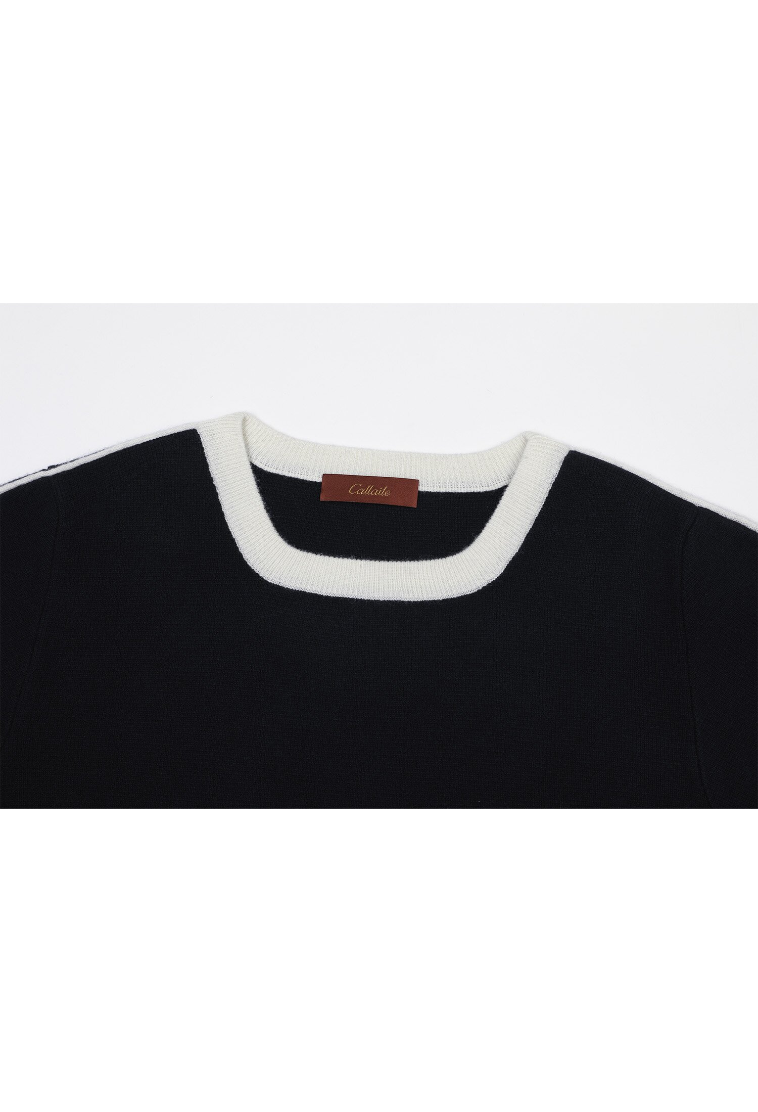 [칼레이트] Color Line Square-Neck Cashmere Sweater