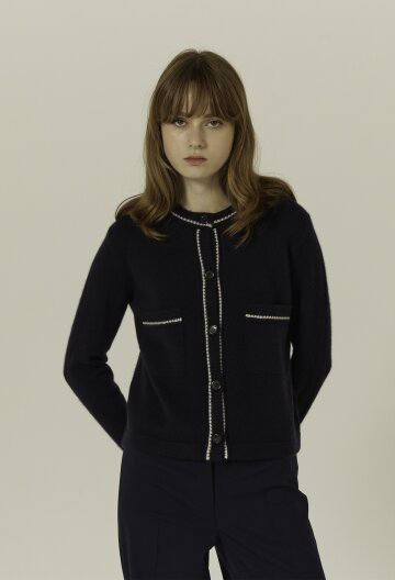 [칼레이트] Cashmere Color Line Cardigan