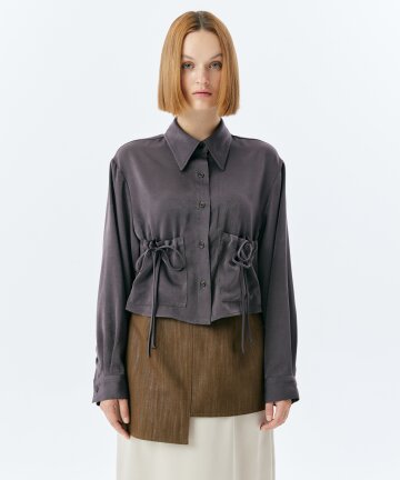 KNOT POCKET SHIRT(D.BROWN)