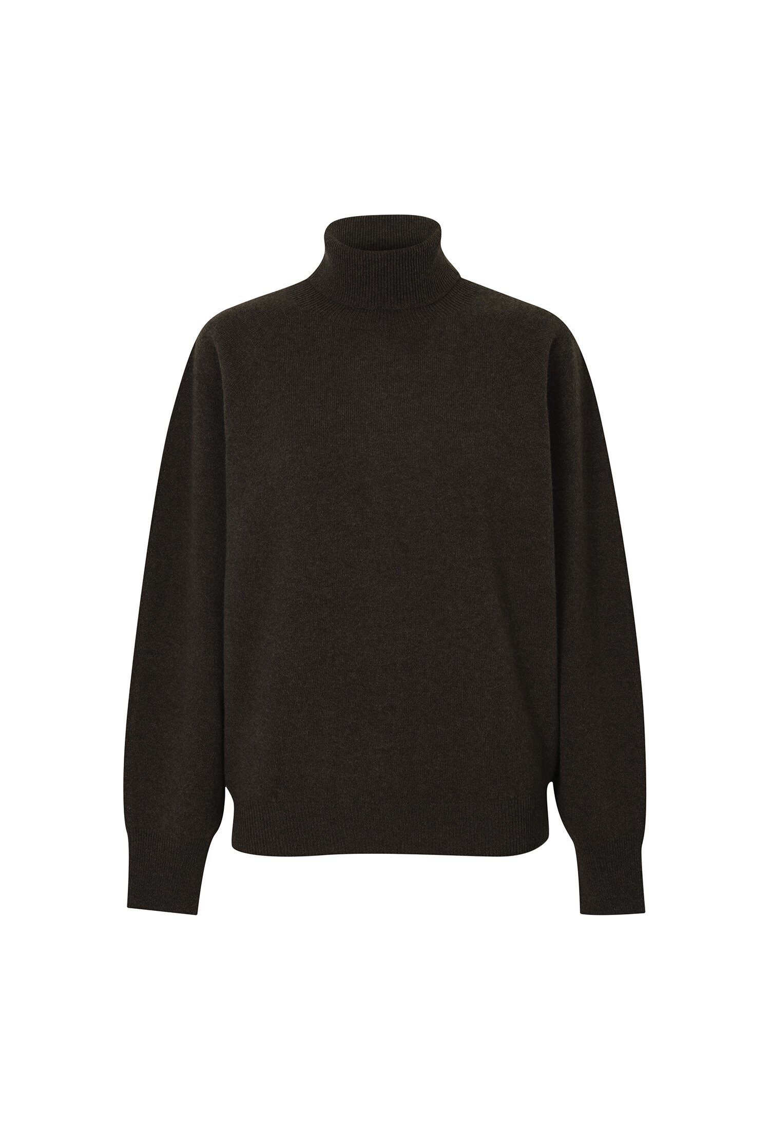[칼레이트] Cashmere-Blend Whole Garment Turtleneck Sweater