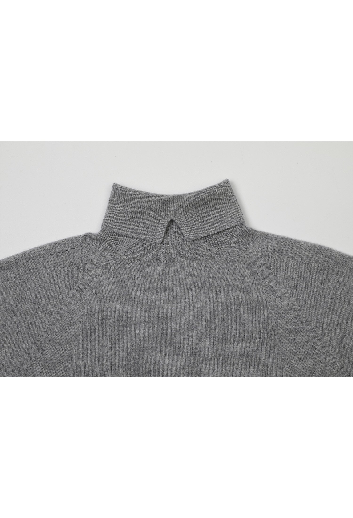 [칼레이트] Cashmere-Blend Whole Garment Turtleneck Sweater