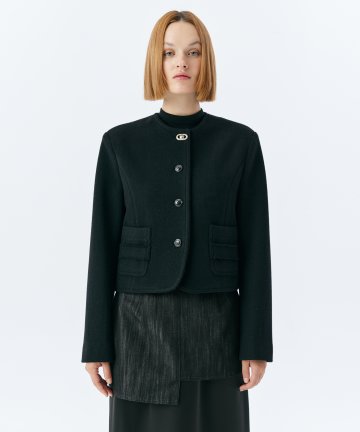 POCHE TWEED JACKET(BLACK)