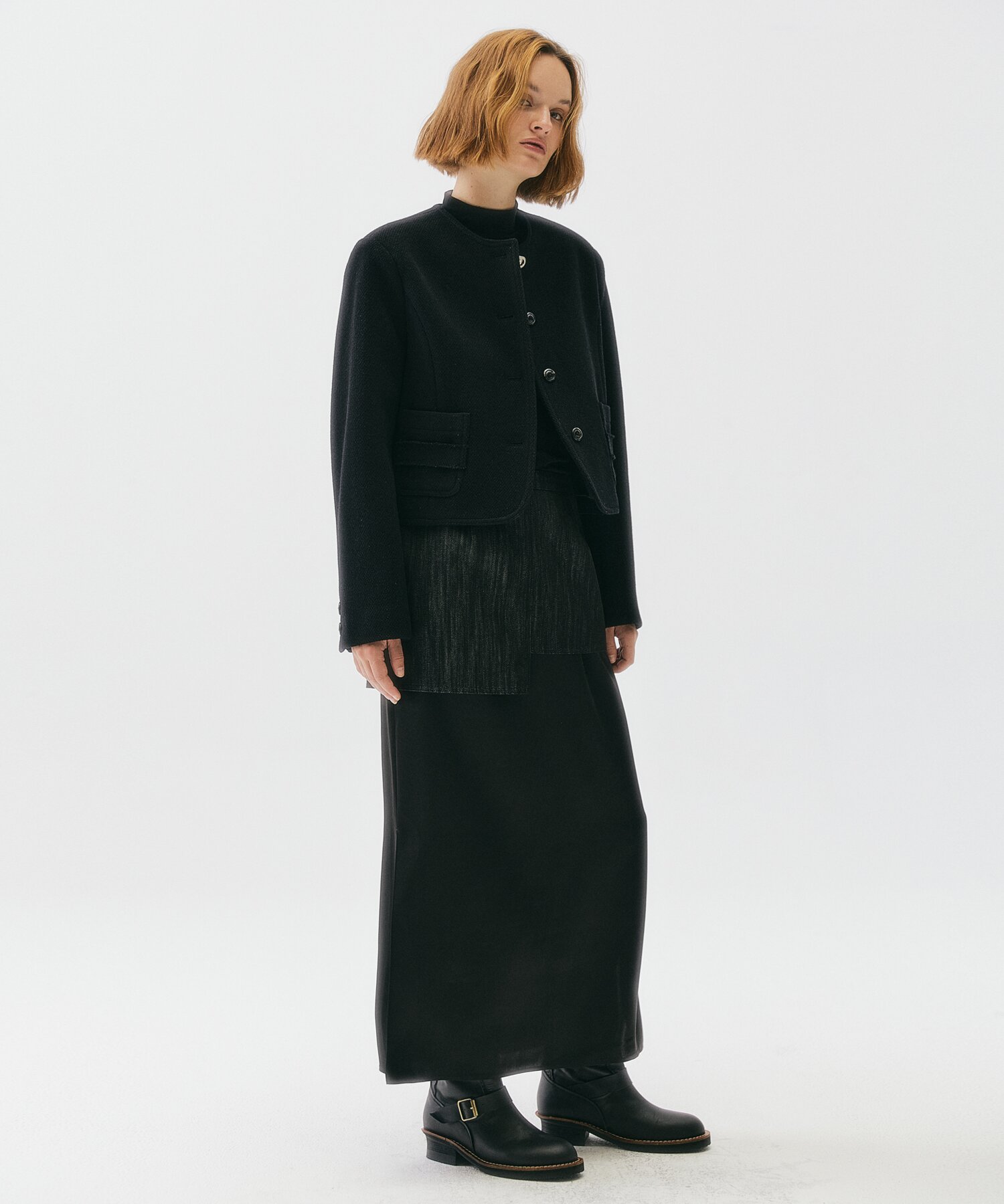 POCHE TWEED JACKET(BLACK)