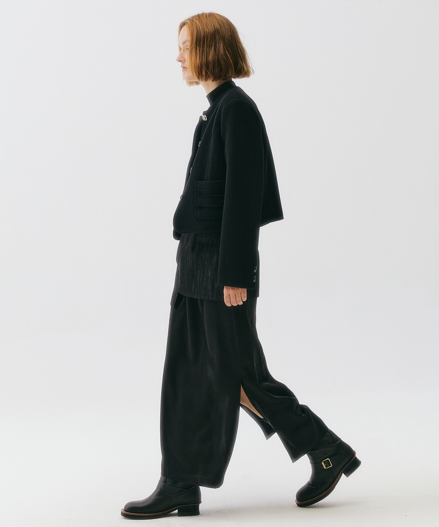 POCHE TWEED JACKET(BLACK)