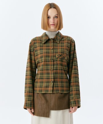 BOUT CHECK SHIRT(BROWN)